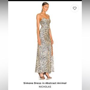 Nicholas Simone Dress in Abstract Animal-Worn Once LIKE NEW!